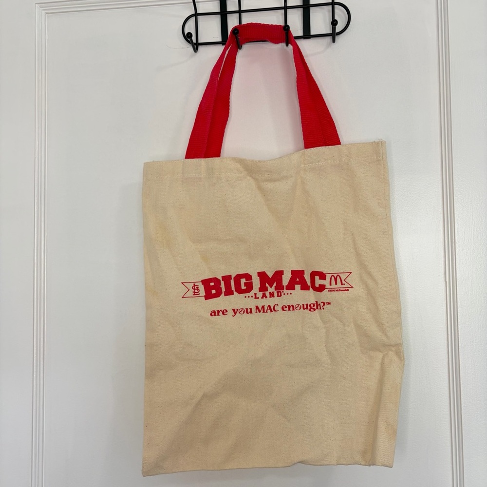 Vintage y2K McDonalds Big Mac Canvas Tote Bag